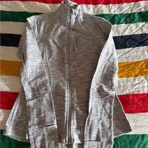 lululemon athletica Heathered Light Gray Full-Zip Jacket